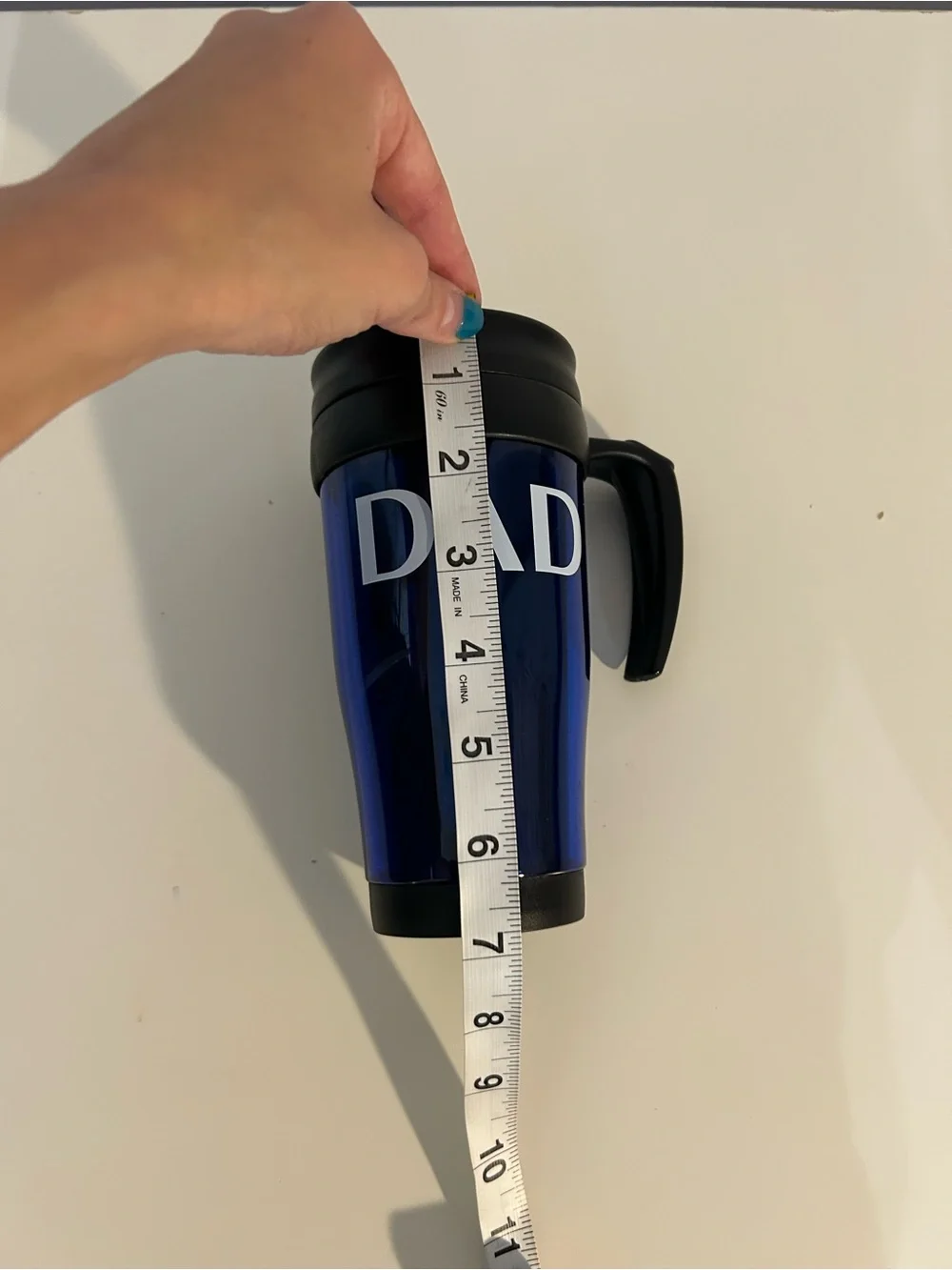 DAD Blue Travel Mug with Handle
